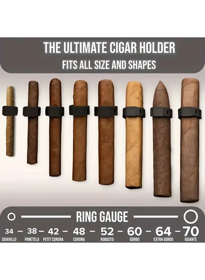 Magnetic Cigar Holder Hands Free Portable Case Durable Plastic Tube Travel Outdoor 1pc - Image 2
