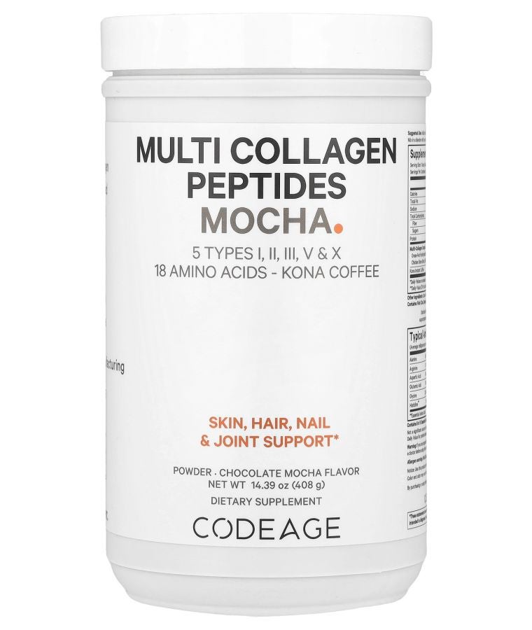 Codeage Multi Collagen Peptides Powder Chocolate Mocha 14.39 oz (408 g)