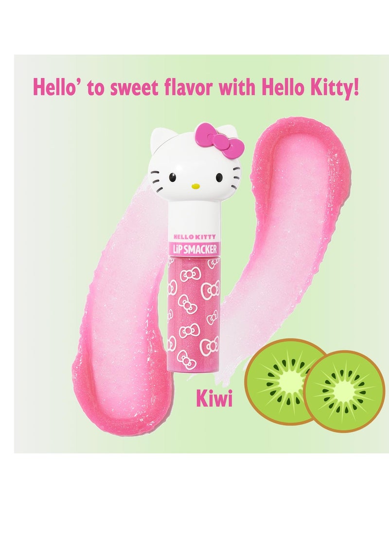 Lip Smacker Lip Smacker Lippy Pals Swirls, Sanrio Hello Kitty, Flavored Moisturizing & Smoothing Soft Shine Lip Balm, Hydrating & Protecting Fun Tasty Glossy Finish , Cruelty-Free & Vegan - Kiwi  - Image 2