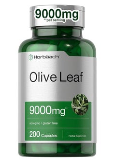 Horbäach Olive Leaf Extract Capsules 9000mg 200 count 