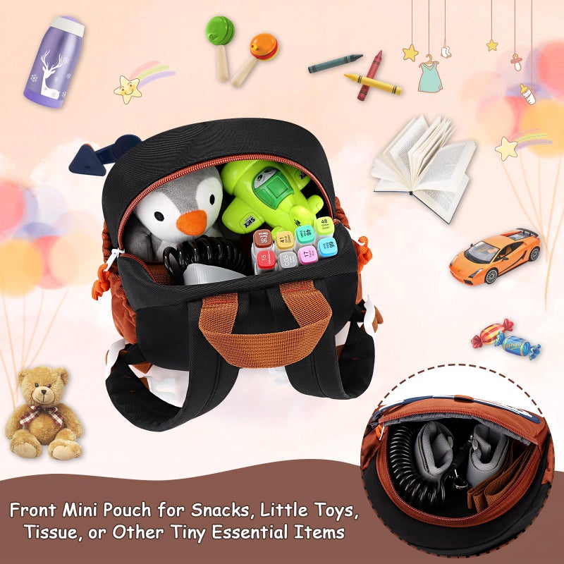 Accmor Toddler Leash Backpack, Children Safety Walking Harness Cute Excavator Bag with Anti Lost Wrist Link, Kids Travel Essential Mini Rucksack Back Pack with Strap Tether for Baby Boys - Image 5