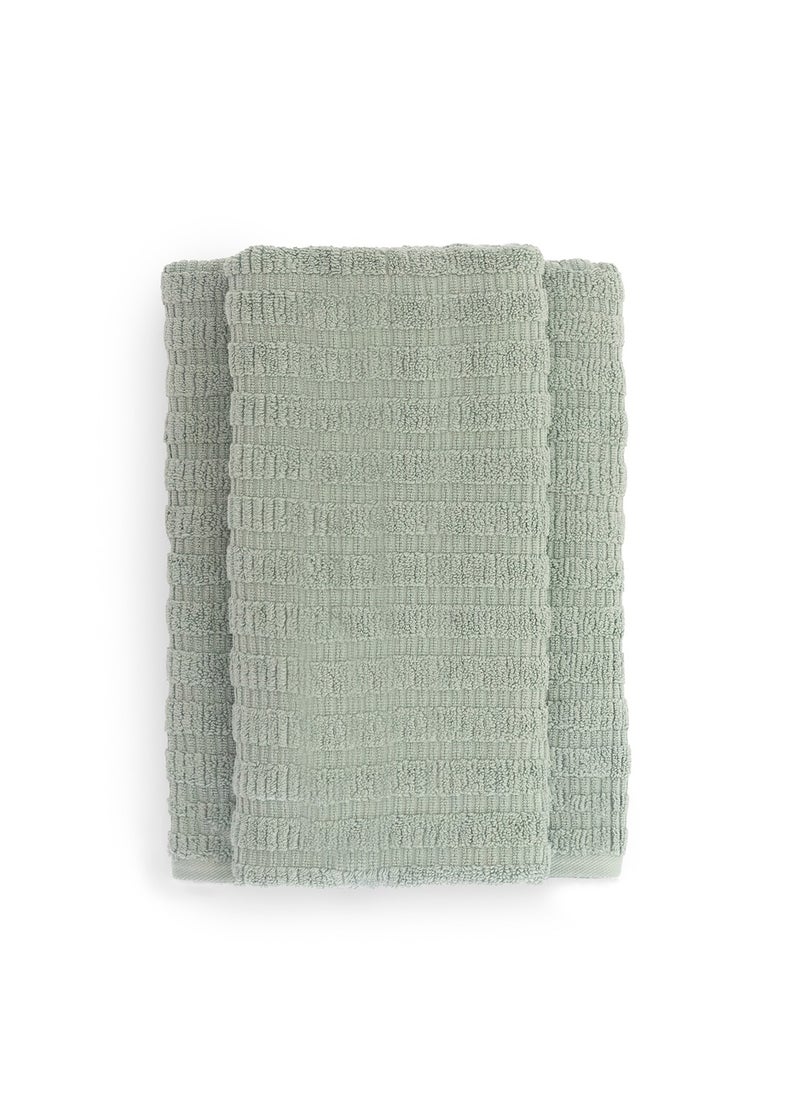More cottons Soft Ribbed Jacquard Towel 600 GSM  - Image 1