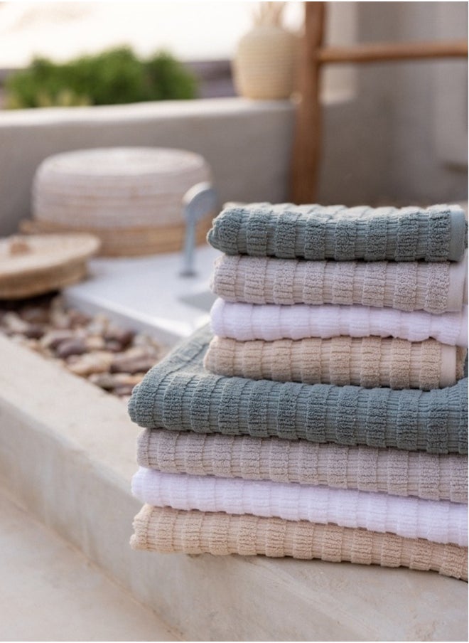 More cottons Soft Ribbed Jacquard Towel 600 GSM  - Image 3