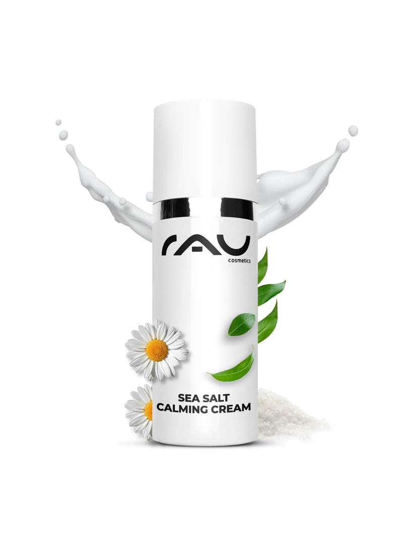 rau cosmetics RAU Sea Salt Calming Cream 17 oz  Face cream with sea salt PHA urea witch hazel panthenol  for dry irritated and impure skin  antiirritant  antipimple moisturizer 