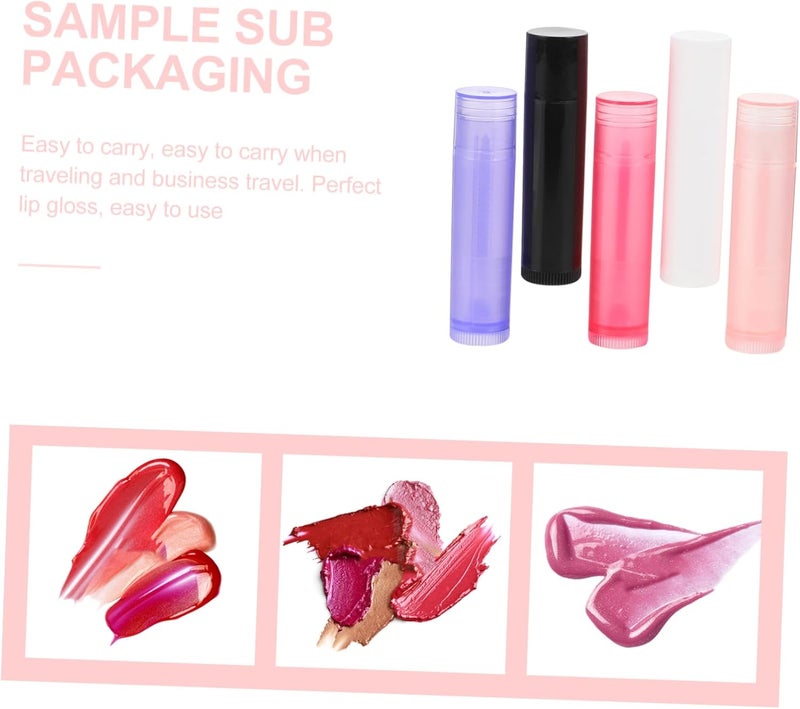 DOITOOL 50pcs Reusable Lipstick Storage Tubes Lip Balm Containers Empty Lip Gloss Tubes Colors for Homemade Lipstick and Travel Use - Image 5