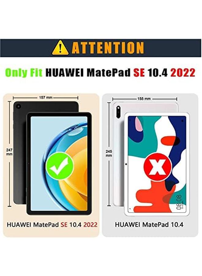 erorex Case For Huawei Matepad Se 10.4Inch 2023 Pu Leather Flip Foldable Folio Stand Slim Light Auto Wake Up Sleep Protective Tablet Cover For Matepad Se 10.4" (Black)  - Image 1
