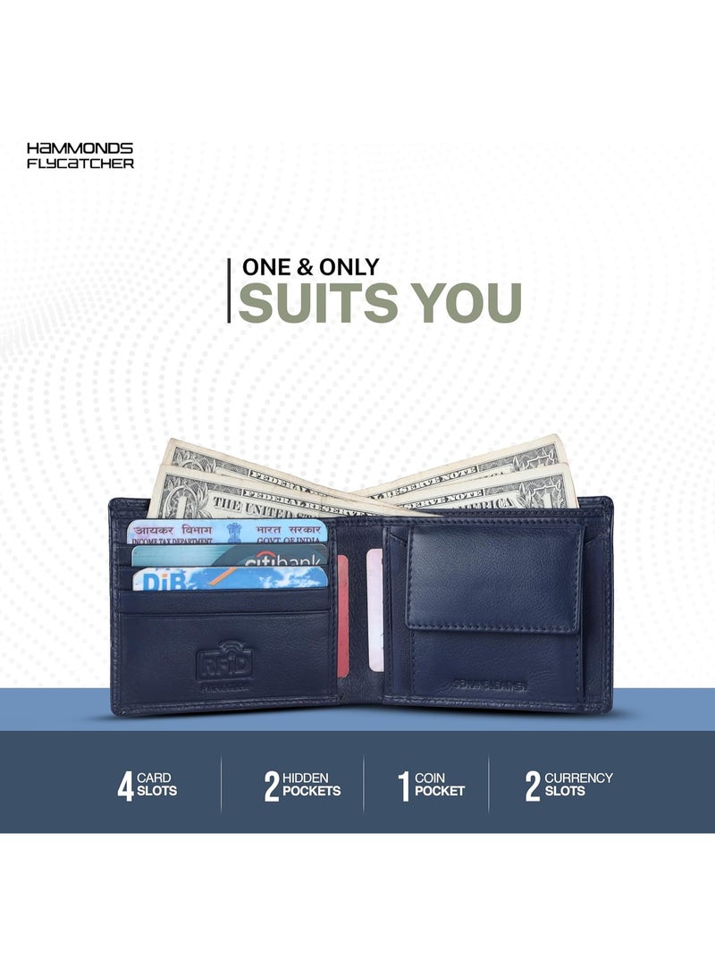  هاموندز فلاي كاتشر محفظة جلدية للرجال بحماية  للاستخدام اليومي كروك أزرق - Image 5