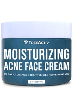 TreeActiv TreeActiv Acne Cream Original Formula, 2 fl oz, 2% Salicylic Acid Face Moisturizer for Oily Skin, Skin Care Acne Formula for Cystic Acne Treatment, Hydrating Face Moisturizer for Acne Prone Skin 