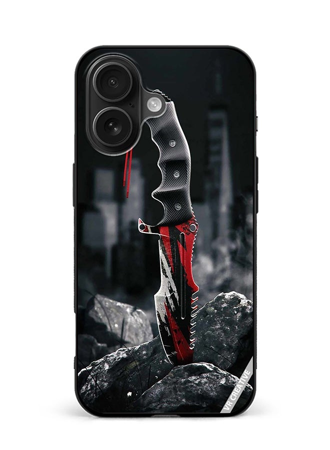 VR CREATIVE Protective Case Cover For Apple iPhone 16 Plus Huntsman Knife Design Multicolour