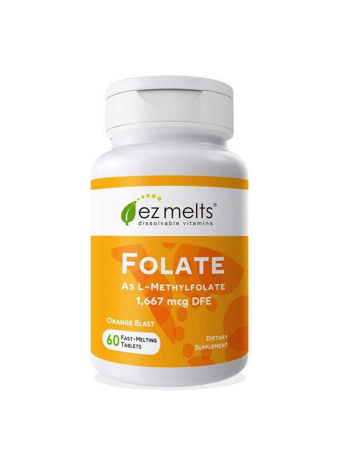EZ Melts Folate Supplement As L 5 Mthf Dissolvable Folate Supplement For Women And Men L5 Methyl Folate To Promote Heart & Nervous System Health Vegan Bioactive Optimized Folate Tablets - Image 2