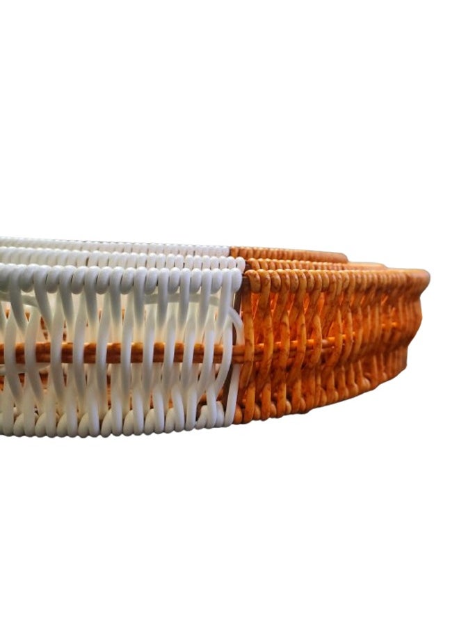 NKX Set of 3 Multifunctional Rattan Tray  - Image 4
