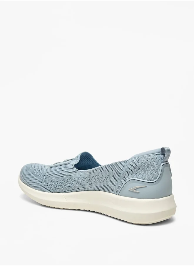 Dash Textured Slip-On Sports Shoes with Lace-Up Detail