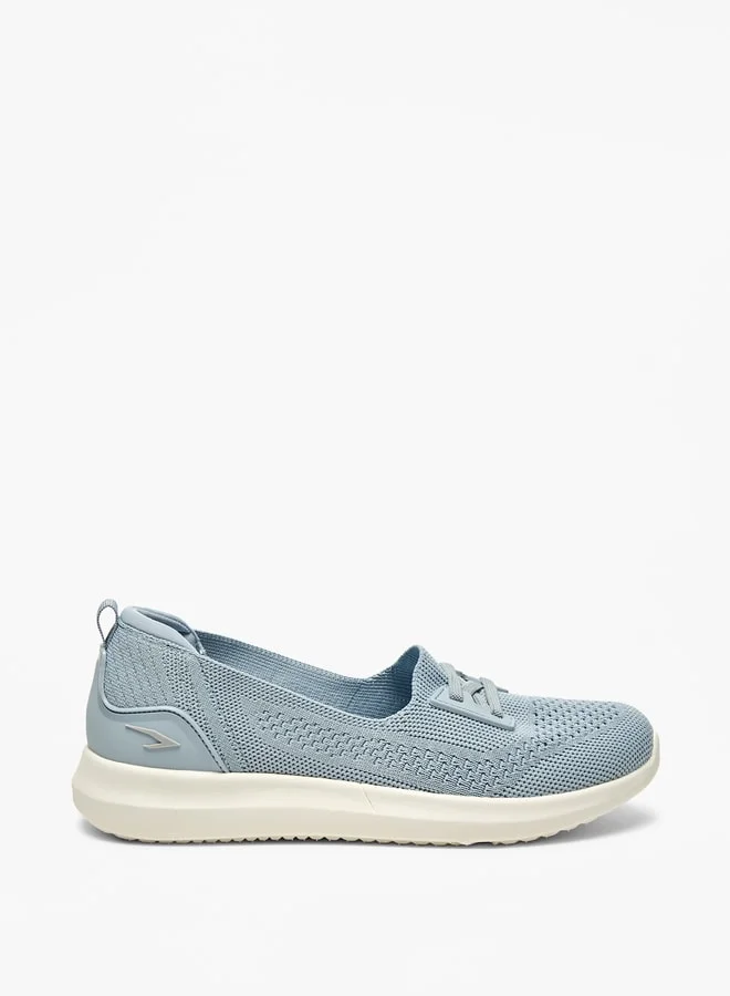 داش Textured Slip-On Sports Shoes with Lace-Up Detail