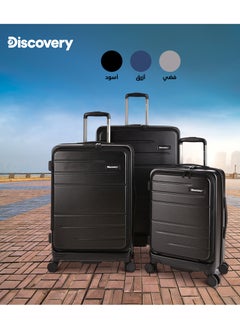 Discovery Adventures Crossroad 3-piece luggage set from Discovery, made of aluminum and polycarbonate, with wheels and multiple sizes  - Image 1