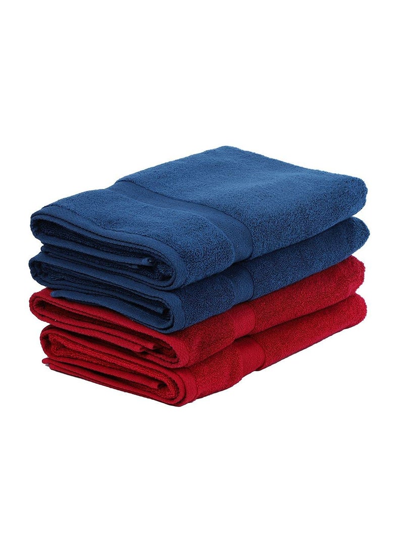 BIANCA Ultra Soft Zero Twist 100 Cotton Towel 4pc Bath Towel Paradiso Super Absorbent Fluffy AeroCore Organic Technology for Men Women Gym Kitchen SolidNavyBurgundy - Image 3