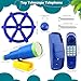 Restroma 3 Pack Kids Playground Accessories Pirate Ship Steering Wheel Plastic Steering Wheel Swingset Telephone Plastic Telescope for Kids Outdoor Playhouse Treehouse Playset Blue - Image 4