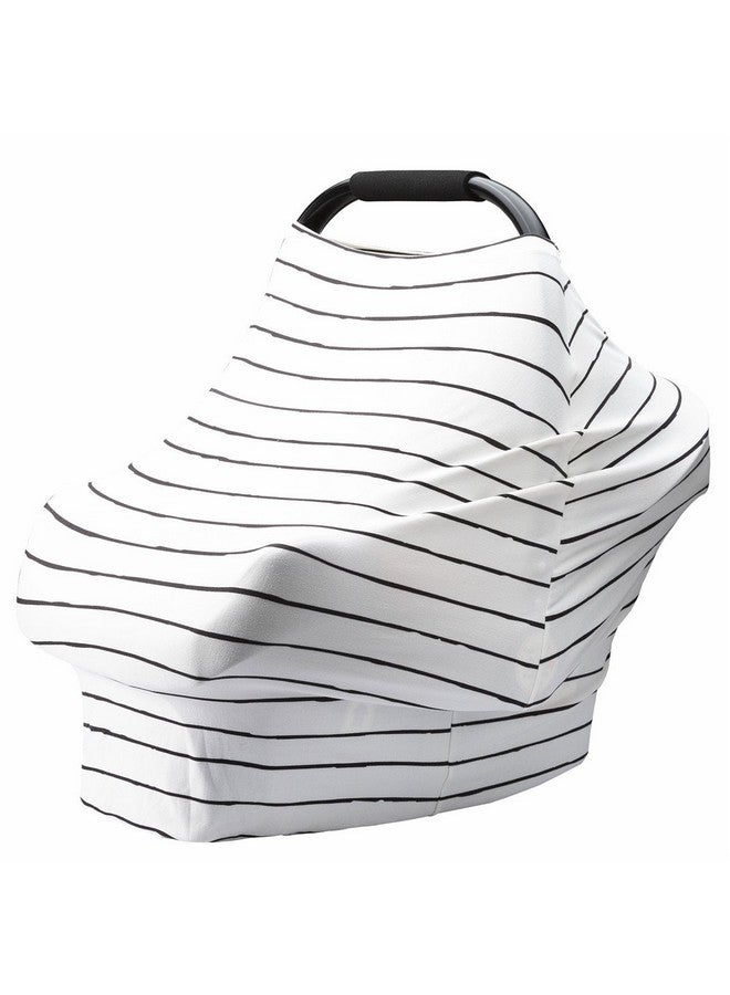 Arnzion Baby Car Seat Covers Neutral Super Soft Stretchy And Breathable Nursing Covers For Newborns With Storage Bag Cute White With Black Hand Drawing Stripes By Arnzion - Image 3