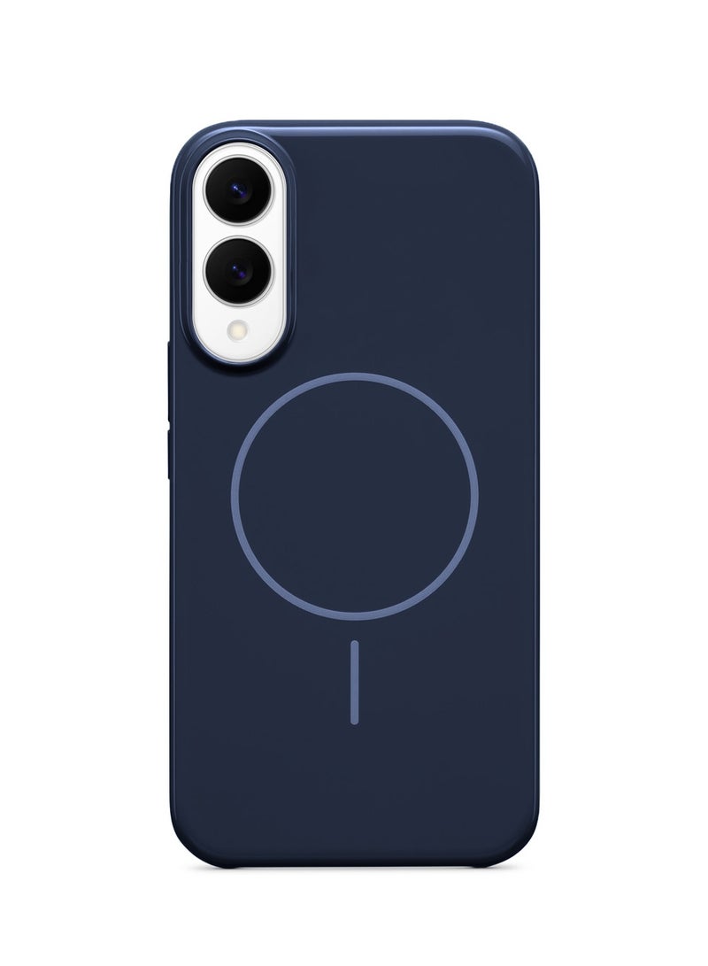 دبليو تيك غطاء حماية لجهاز سامسونج جالكسي S25 إيدج 5G 2025 رفيع جداً، غلاف صلب مصمم بشكل ضيق مع حواف مرتفعة لحماية الزوايا (MCMPMN) - لون أزرق داكن - Image 1