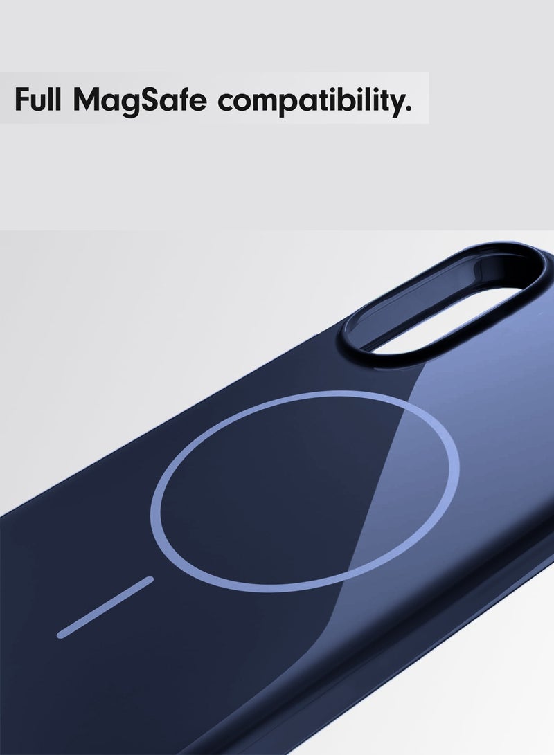 دبليو تيك غطاء حماية لجهاز سامسونج جالكسي S25 إيدج 5G 2025 رفيع جداً، غلاف صلب مصمم بشكل ضيق مع حواف مرتفعة لحماية الزوايا (MCMPMN) - لون أزرق داكن - Image 2
