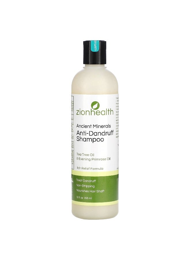 Zion Health Zion Health, Ancient Minerals, Anti-Dandruff Shampoo, Tea Tree Oil & Evening Primrose Oil, 12 fl oz (355 ml)  - Image 1