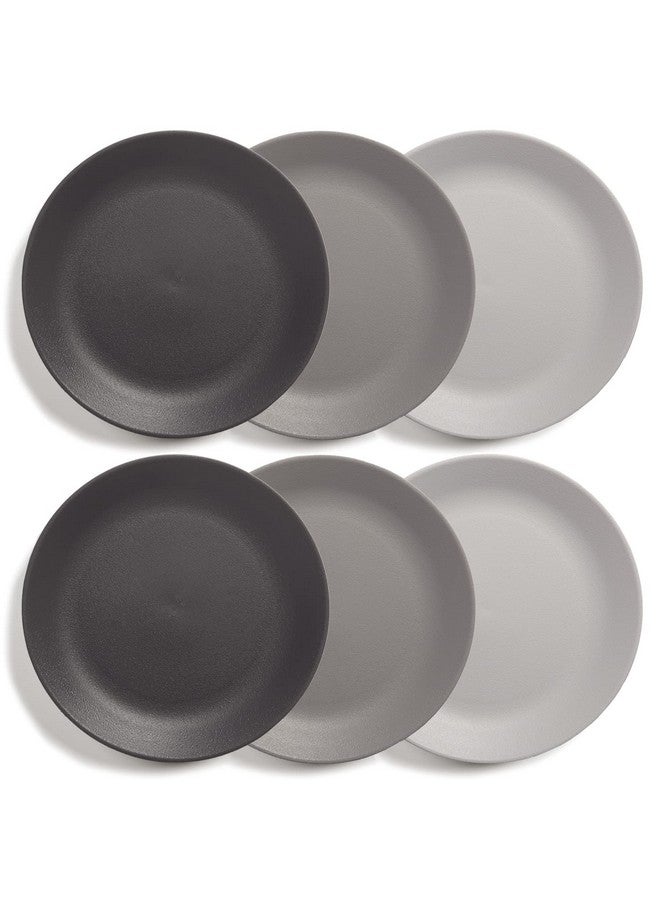 US Acrylic Everest Ultra-Durable Plastic 10 inch Dinner Plates in Grey Stone | Set of 6 Reusable, BPA-Free, Made in the USA, Dishwasher Safe Dinnerware - Image 1