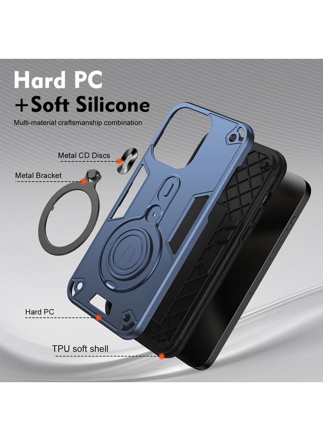 Zaboon Case For iPhone 11 Pro Max Metal Ring 360 Degree Rotating Holder PC Hybrid TPU Phone Case - Image 5