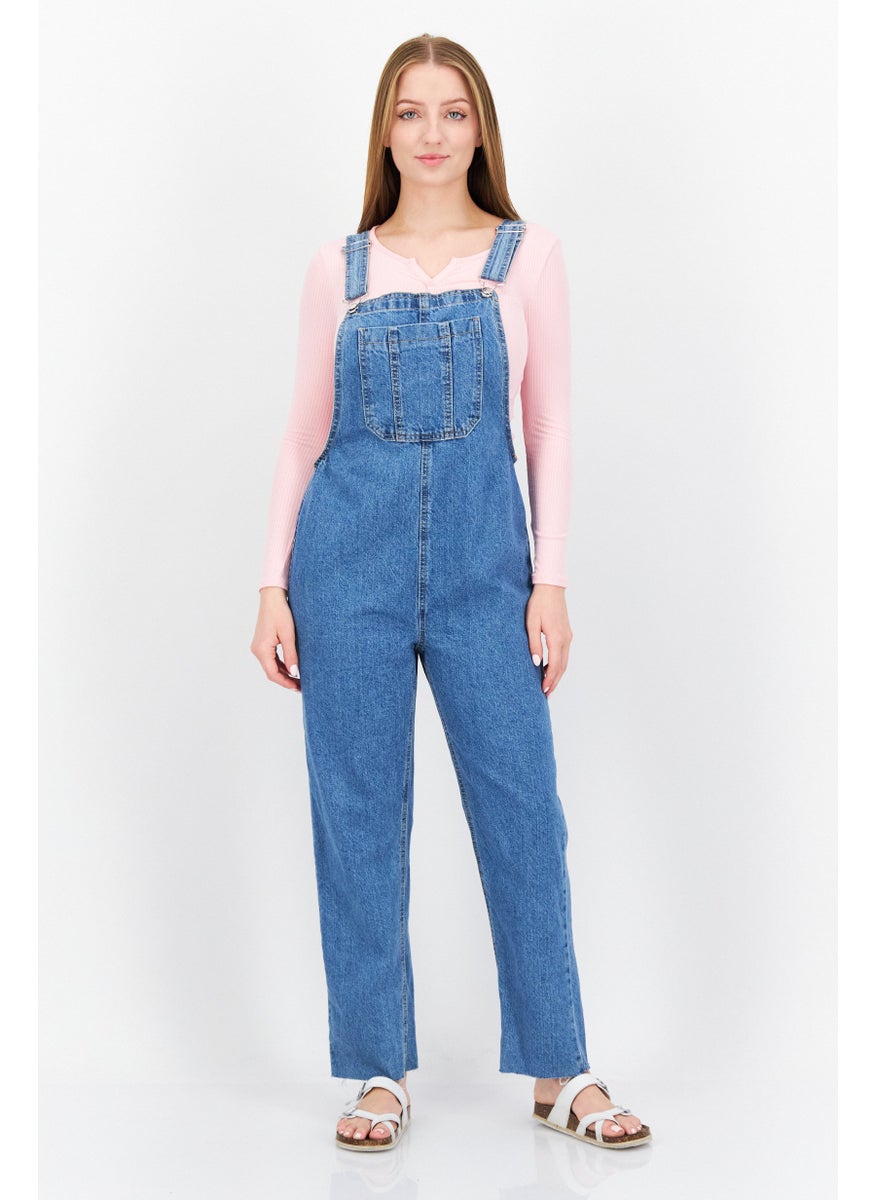 Women Sleeveless Washed Denim Jumpsuit, Blue - pzsku/Z4058623DA0A1F781C9C7Z/45/_/1737643054/10711eea-74f1-4fb6-9ea5-270aab09e7af