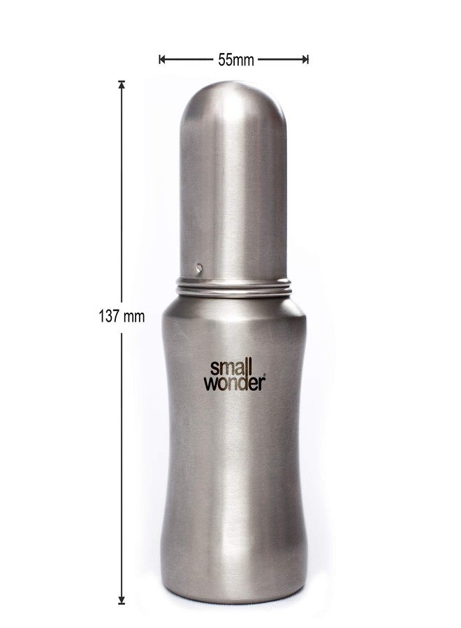 Small Wonder Stainless Steel Baby Feeding Bottle – 140 ml Pack of 1 in |Safe & Hygienic Feeding Solution for Your Little One - Image 3