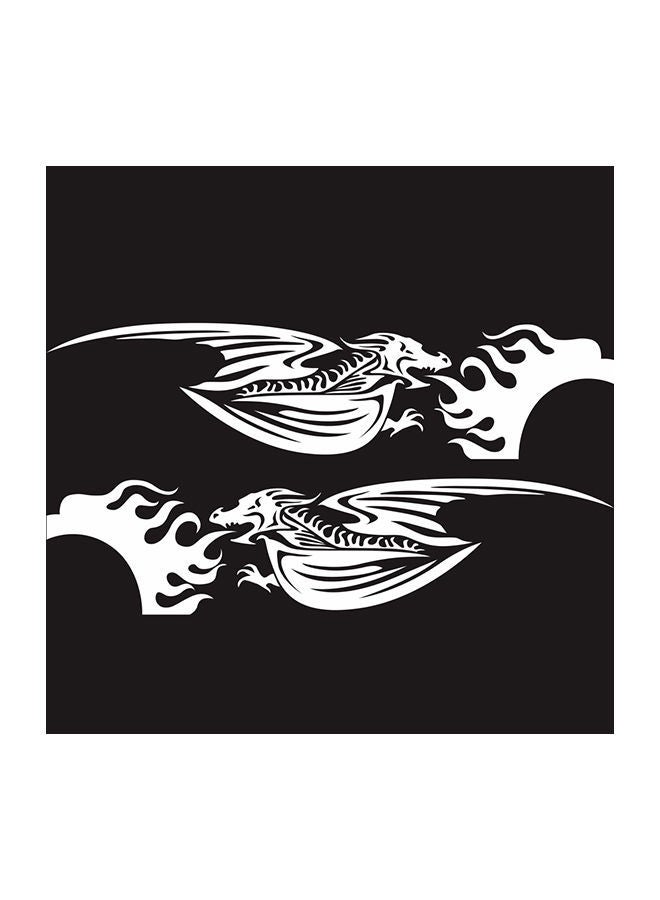 NIBEMINENT 2-Piece Racing Side Door Dragon Decal Sticker - Image 1