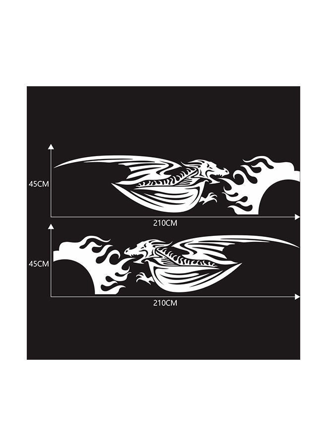 NIBEMINENT 2-Piece Racing Side Door Dragon Decal Sticker - Image 2