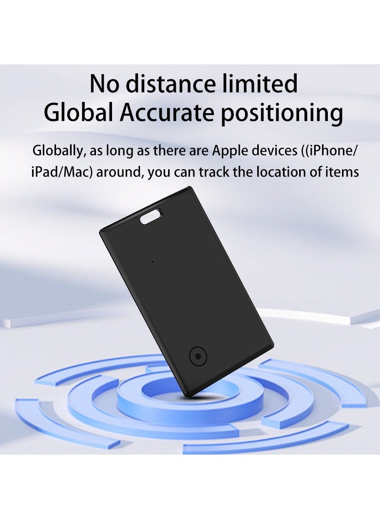DIDseth Wallet Tracker Card, Work with Apple Find My(iOS Only),Key Finder, Item Locator for Bags, Wallets, Passports, Luggage(Black 1 Pack) - Image 3