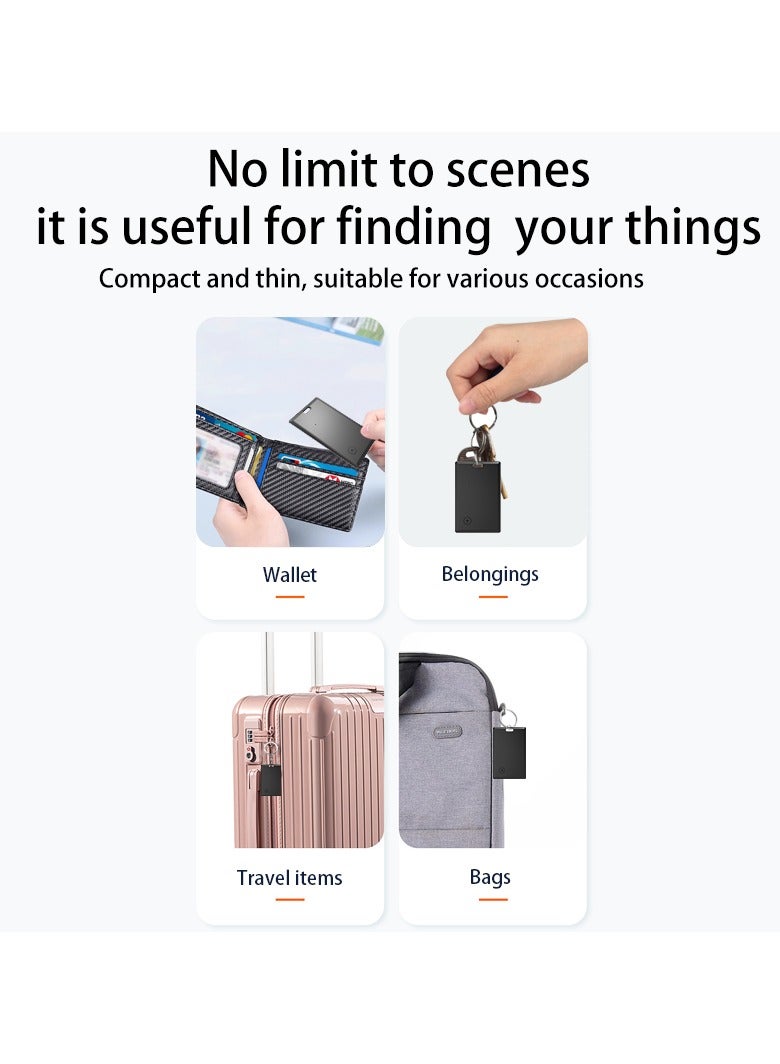 DIDseth Wallet Tracker Card, Work with Apple Find My(iOS Only),Key Finder, Item Locator for Bags, Wallets, Passports, Luggage(Black 1 Pack) - Image 4