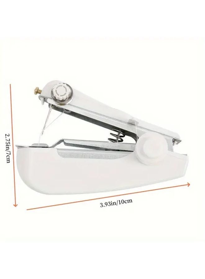 Portable Mini Sewing Machine White With 14pcs Gift Set Handheld Manual Home Tailor Tool - Image 5