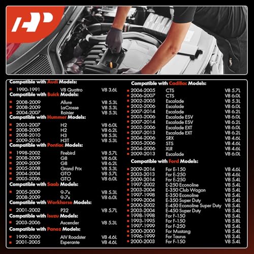 A-Premium 7397 Iridium Platinum Spark Plugs (8 Packs) Compatible with Chevrolet, Buick, Cadillac Cars - Impala, Tahoe, Camaro, Colorado, LaCrosse, SRX, Escalade, CTS, Corvette, V8 4.6L-6.0L, 1993-2014 - Image 2