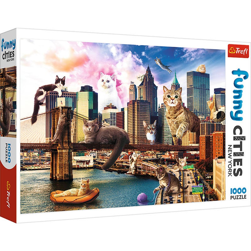 Trefl - Cats in New York Puzzle 1000 Pieces - 10595 - Image 1