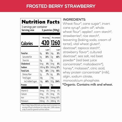 Nature's Path Organic Frosted Berry Strawberry Toaster Pastries, 11 oz (Pack of 1), Non-GMO - Image 4