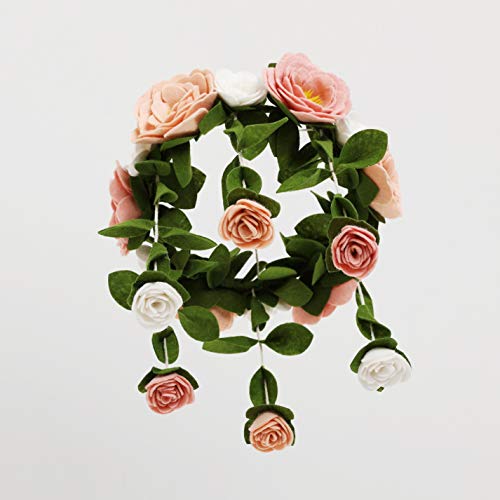 Sorrel + Fern Baby Crib Mobile (Felt Rose) - Baby Nursery Decor - Handmade Floral Decor for Girls - Crib Hanging Toy - Image 3