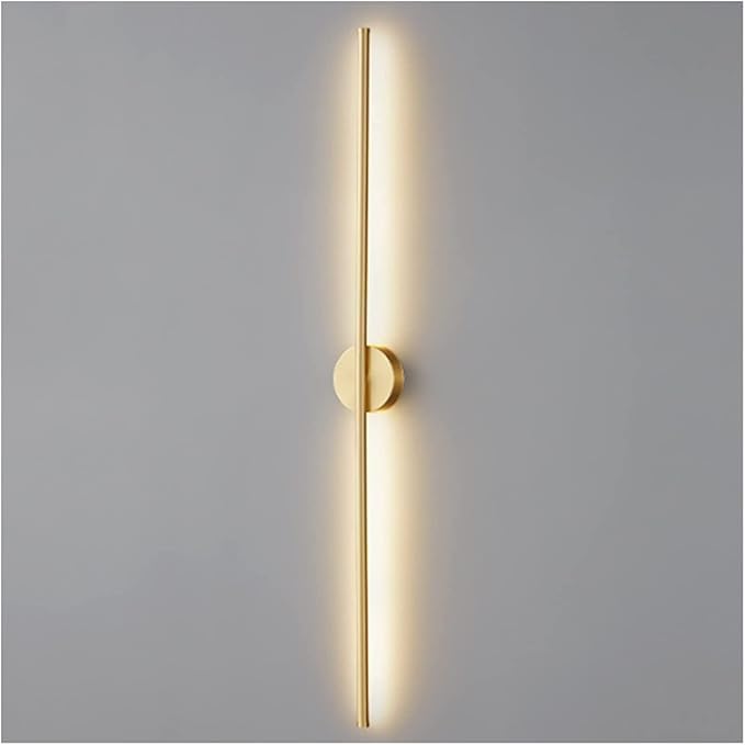 Decor Chronicle 600 mm Modern LED Indoor Wall Light with3 Light Modes 270050003000K Linear Metal Wall Sconces Wall Sconce for Living Room Bedroom Golden - Image 1