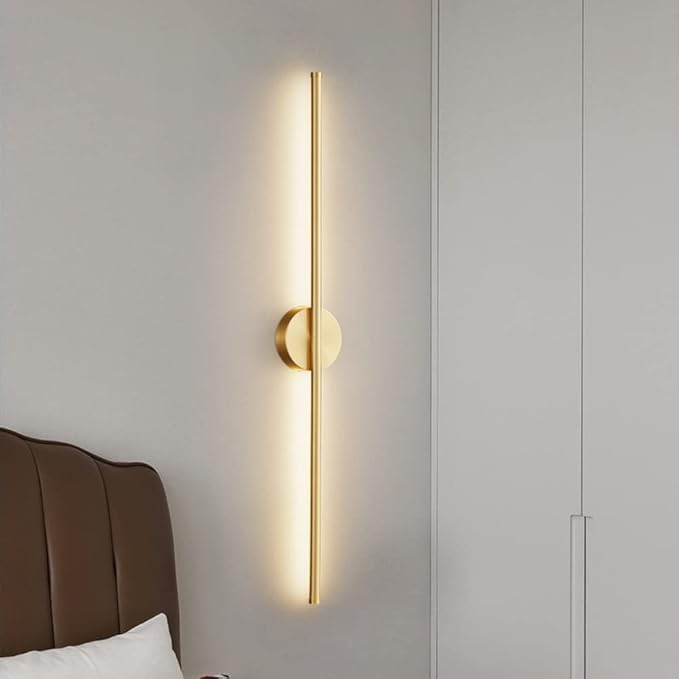 Decor Chronicle 600 mm Modern LED Indoor Wall Light with3 Light Modes 270050003000K Linear Metal Wall Sconces Wall Sconce for Living Room Bedroom Golden - Image 2