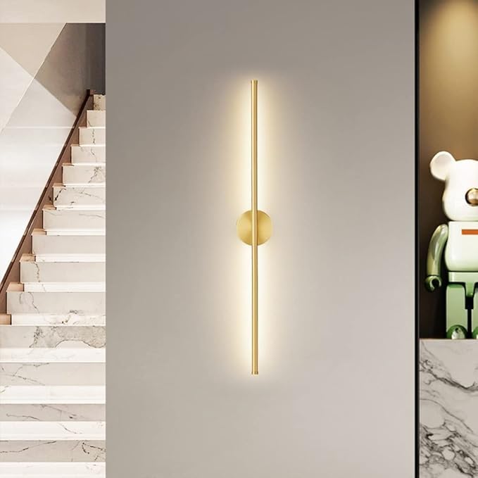 Decor Chronicle 600 mm Modern LED Indoor Wall Light with3 Light Modes 270050003000K Linear Metal Wall Sconces Wall Sconce for Living Room Bedroom Golden - Image 3