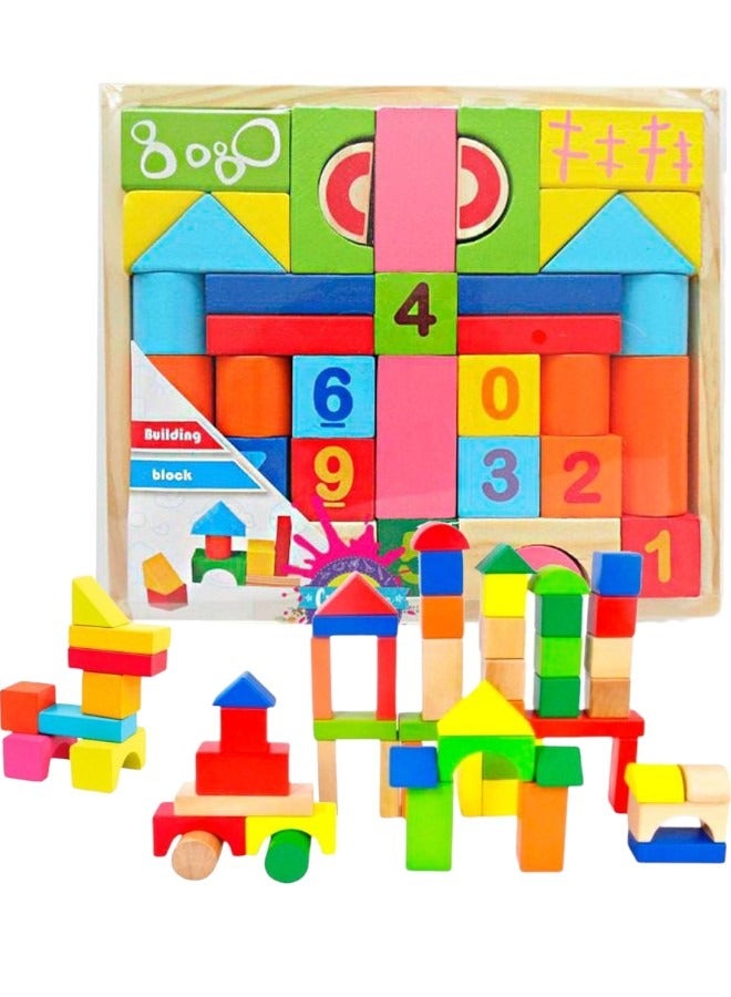 Digital Wood Stacking Blocks Set For Kids