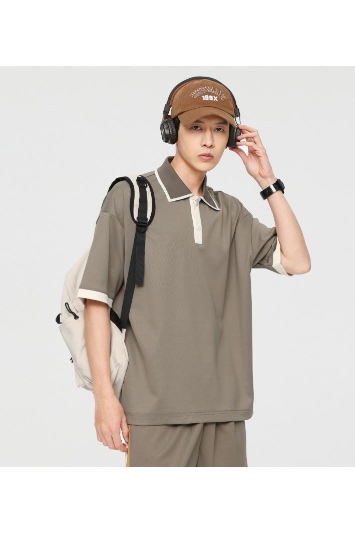 LEE New LEE Brand POLO Loose Short Sleeved Shirt 