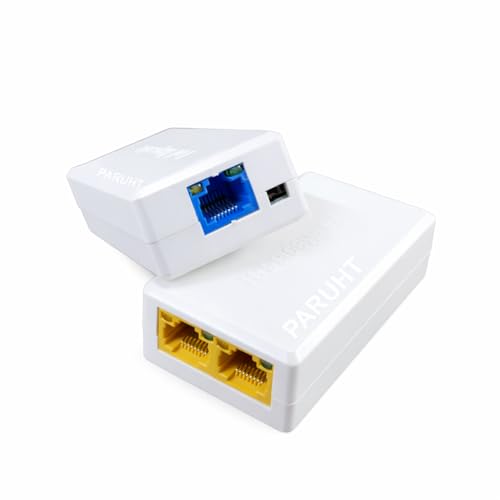 PARUHT POE Repeater 10/100Mbps 1 to 2 POE Extender Networking Device, Supports 2 Cameras up to 100M, External Power not Required, POERE - Image 3