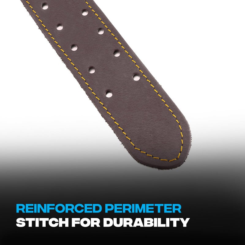 OX Tools 2-inch Wide Full Grain Leather Tool Belt - 2" Wide Oil Tanned Double Stitched Construction Belt with Rivets for Waist Size 35" to 46" Carpenter Tool Belt - OX-P263313 - Image 4