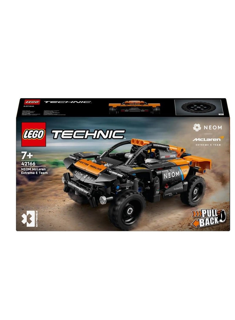 Technic NEOM McLaren Extreme E Race Car Toy For Kids, Boys & Girls Aged 7+ Years Old who Love Model Cars, Off-Road Pull-Back Racing Vehicle Set, Birthday Gift Idea 42166