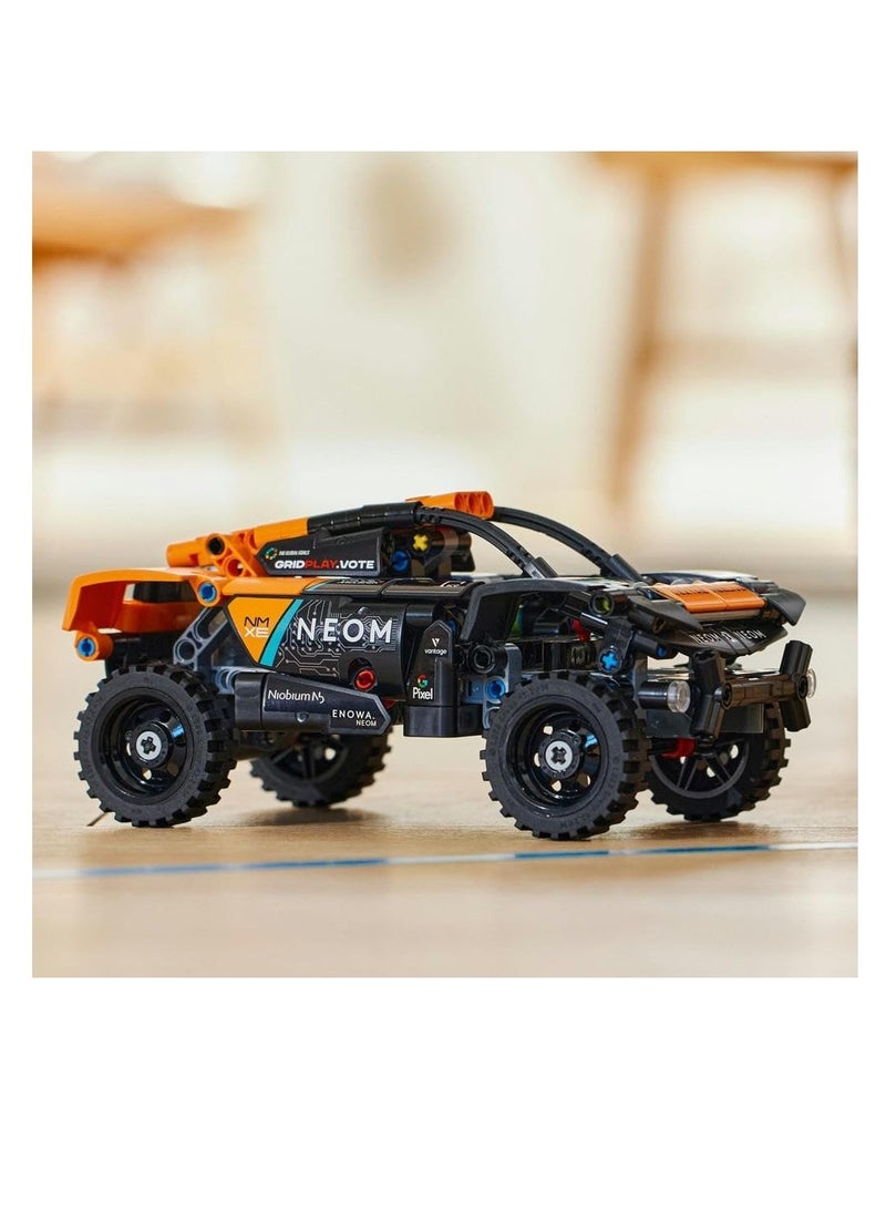Technic NEOM McLaren Extreme E Race Car Toy For Kids, Boys & Girls Aged 7+ Years Old who Love Model Cars, Off-Road Pull-Back Racing Vehicle Set, Birthday Gift Idea 42166