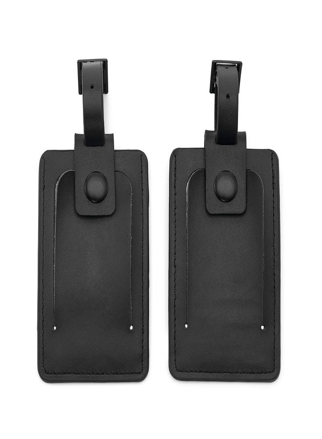 Samsonite 2-Pack Leather Luggage ID Tag, Black Logo, One Size - Image 2