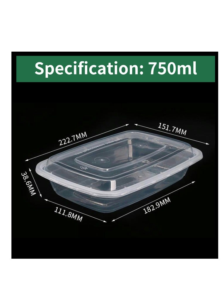 Food grade PP5 material，Can be refrigerated·Can be microwaved，No leakage，Resistant to crushing Make sure your food arrives safely，Specification: 750ml  - Image 5