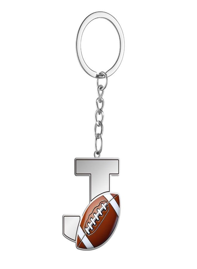 MANZHEN Bag Charms Initial Letter Keychain Trainer Bag Charm Football Stainless Steel Keychain for Handbags Sports Bag Dress Accessors(A) - Image 1