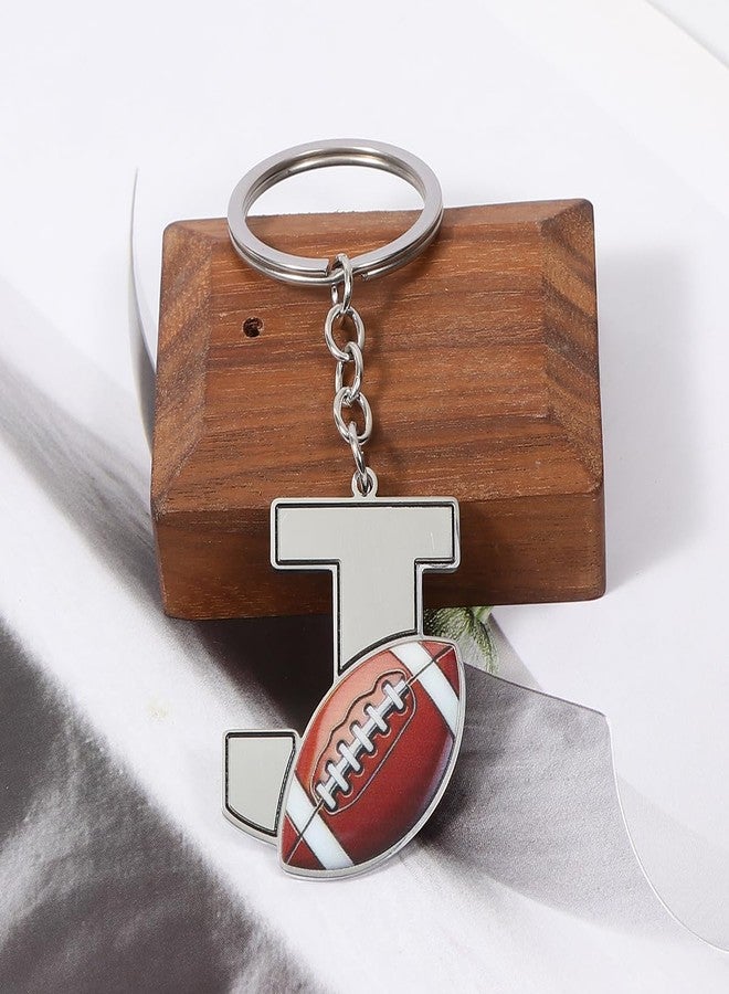 MANZHEN Bag Charms Initial Letter Keychain Trainer Bag Charm Football Stainless Steel Keychain for Handbags Sports Bag Dress Accessors(A) - Image 3